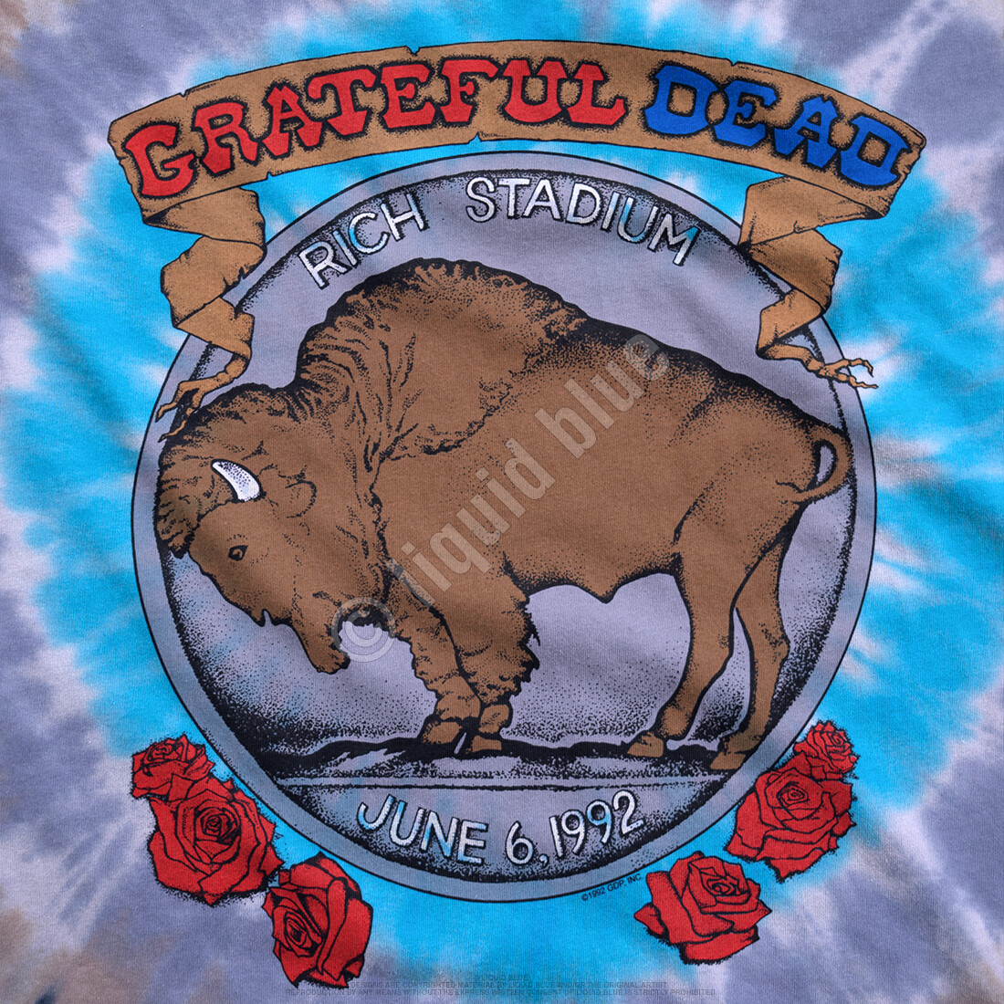 GRATEFUL DEAD-BUFFALO NICKEL-1992-2 SDD TIE DYE T-SHIRT S-M-L-XL,2X Garcia,Lesh gallery