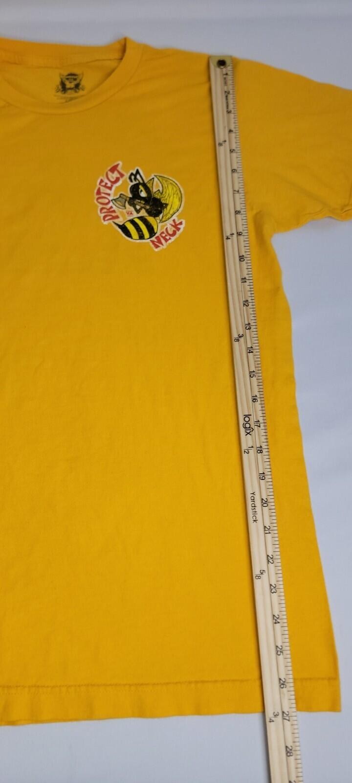Wu-Tang Clan Killa Bees Protect Ya Neck Yellow Goldenrod T-Shirt LARGE gallery