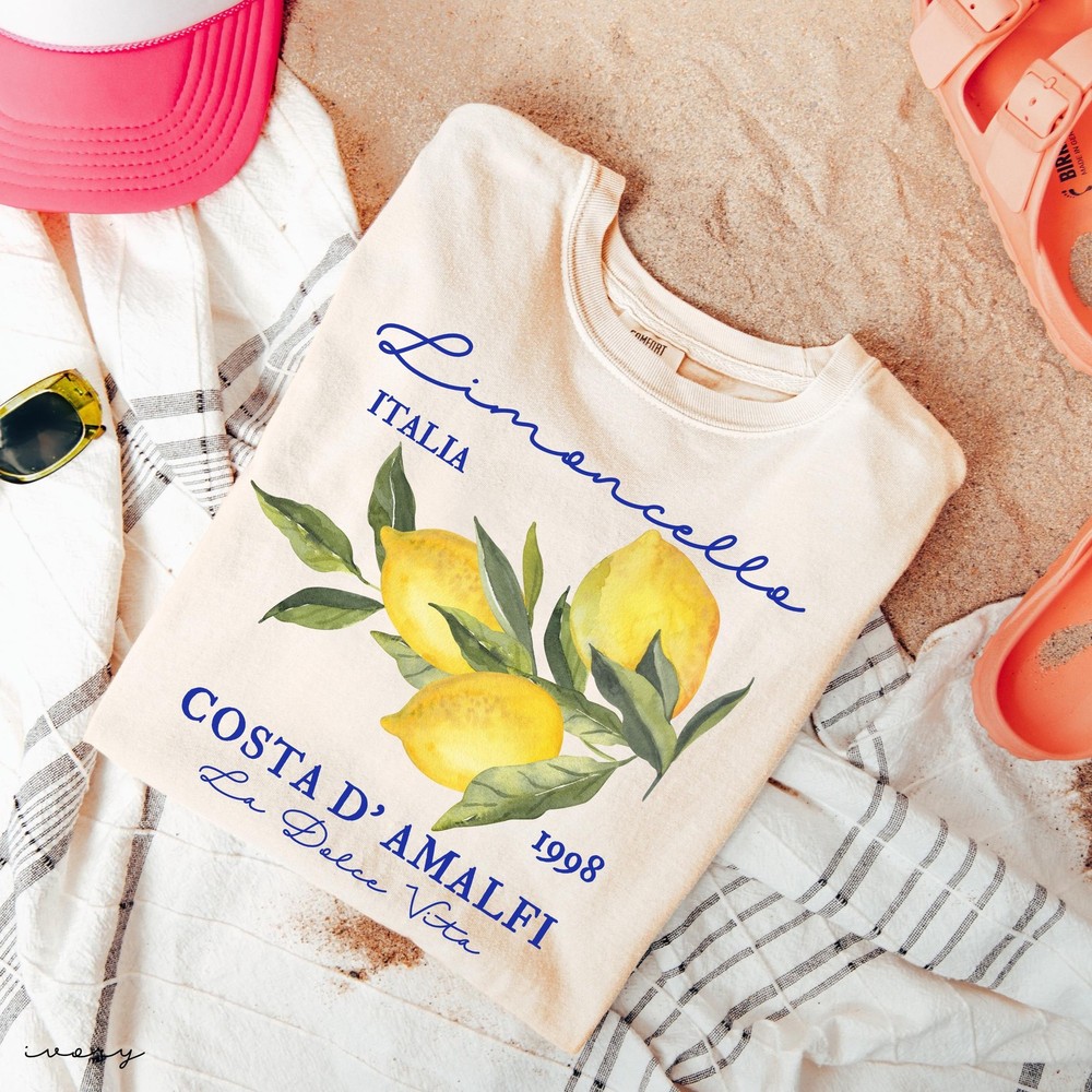 Comfort Colors® Retro Limoncello La Dolce Vita Tee, Lemon Shirt, Italy T-shirt,