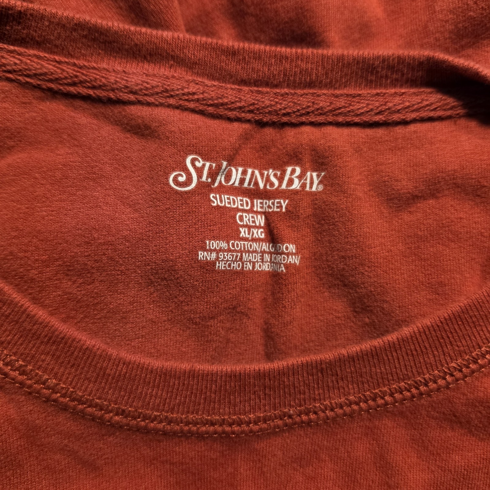 St.Johns Bay Men's Sueded Jersey Crew Size XL gallery