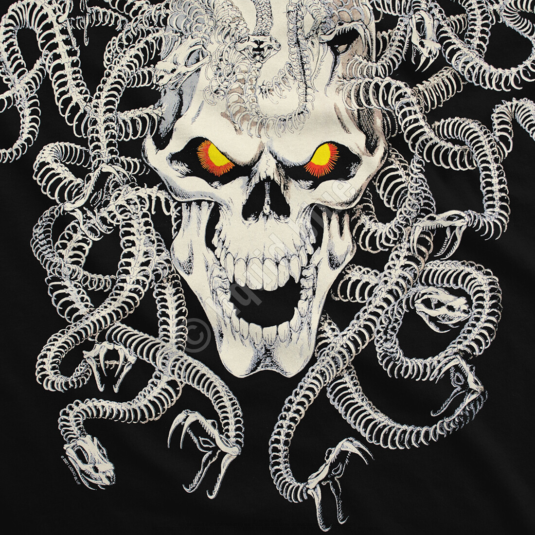 FANTASY-MEDUSA -SKULL-SNAKES-2 SIDED-T-SHIRT S-M-L-XL-XXL Horror-Scream gallery
