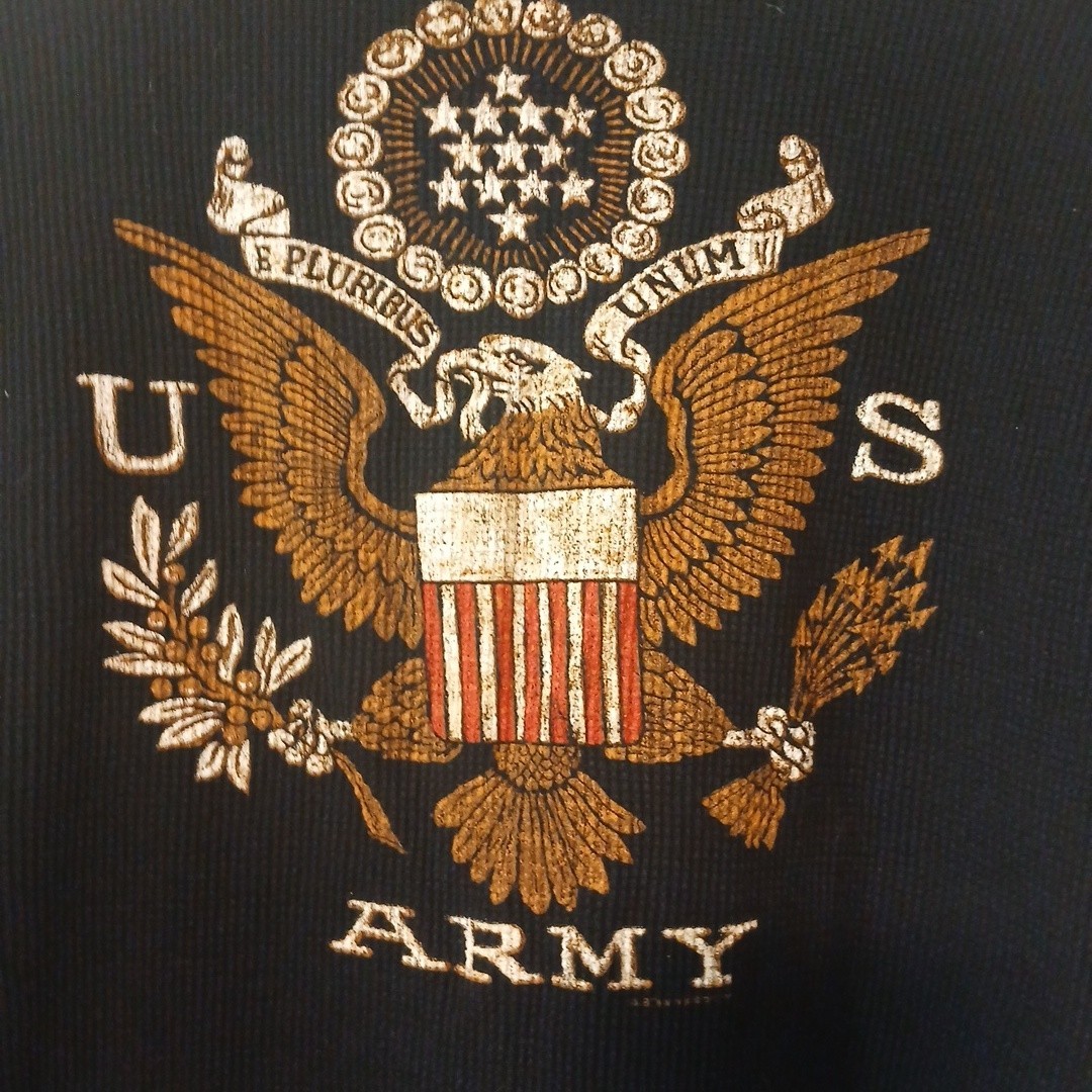 Brothers In Arms Outfitters US ARMY Eagle Black Waffle Fabric Pullover Size XL gallery