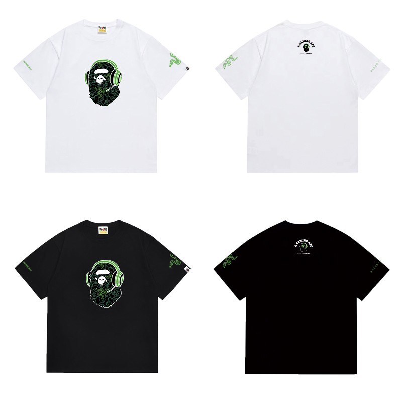 BAPE T-Shirt White/Black Tee - A Bathing Ape gallery