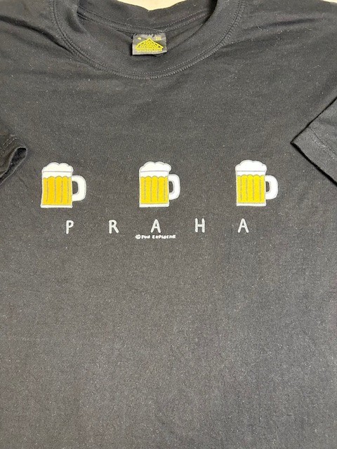 Art Praha Fun Explosive 2XL TShirt Beer Mugs Black Short Sleeve *See Measurement gallery