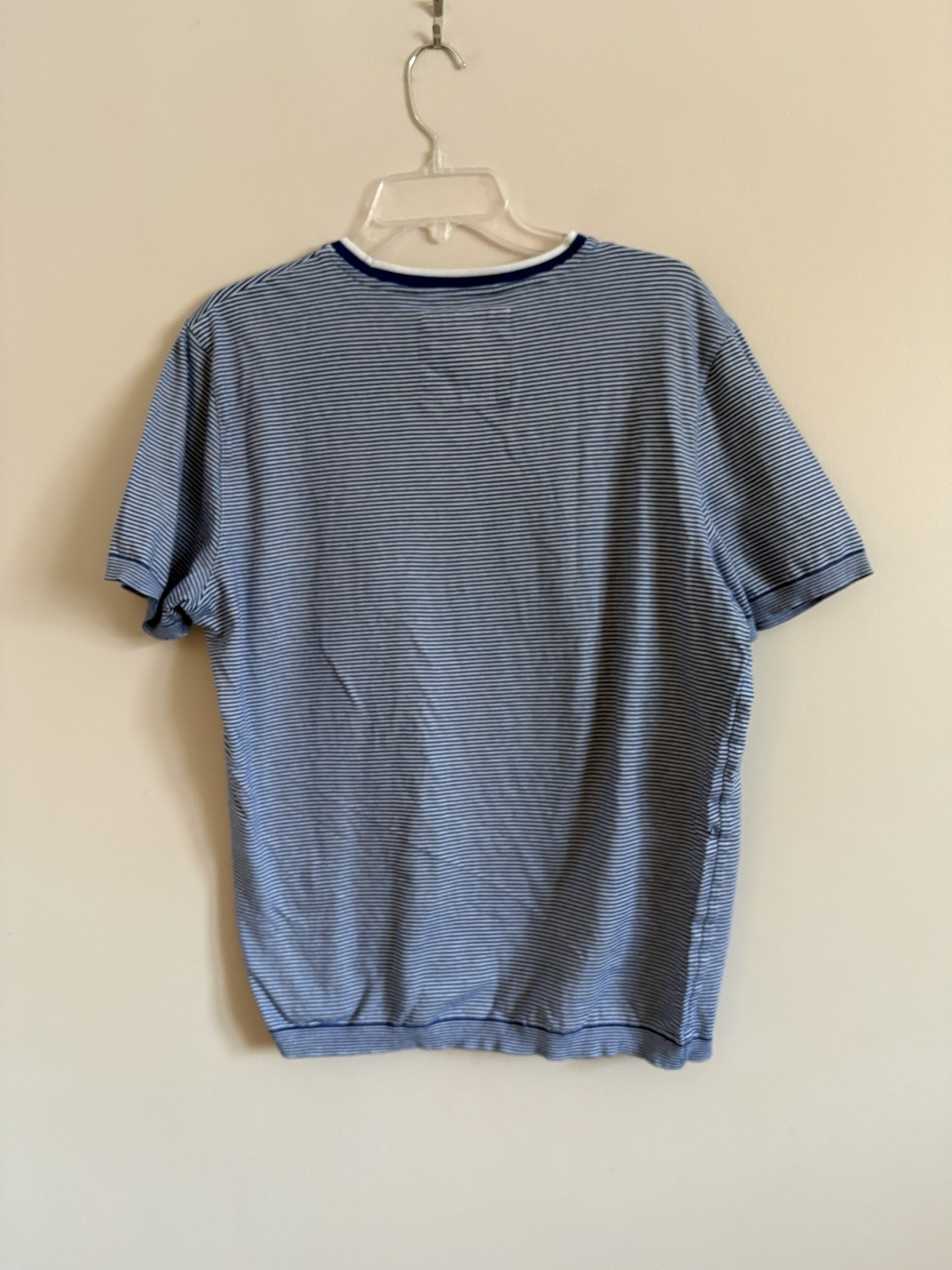 Ted Baker London Men’s Striped Tshirt US XL UK 5 Blue White 100% Cotton gallery