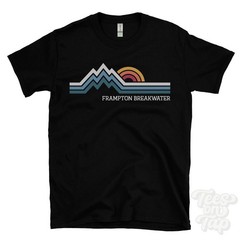 FRAMPTON BREAKWATER RETRO LOGO PARODY T-SHIRT dursley gloucestershire england