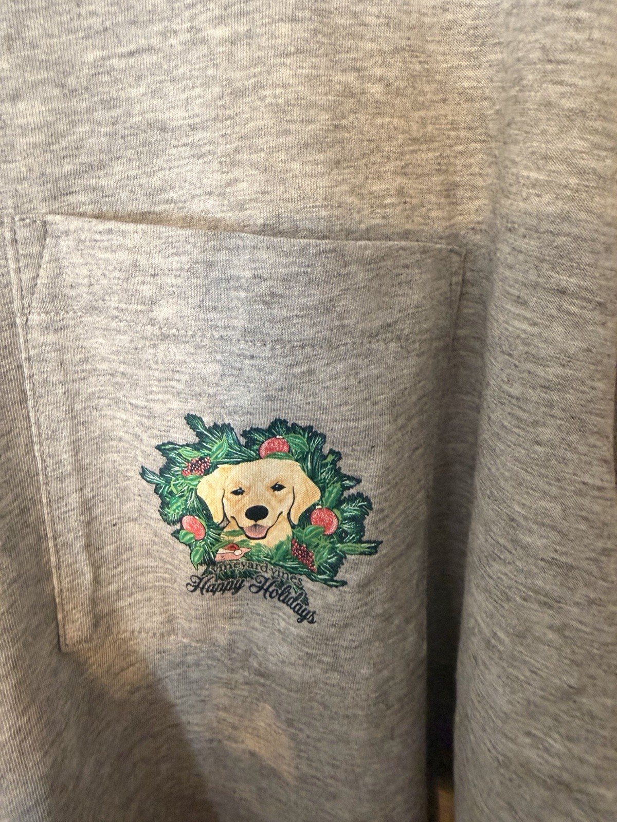 NWT Vineyard Vines Retriever Dog Long Sleeve Holidays Shirt Men's XXL gallery