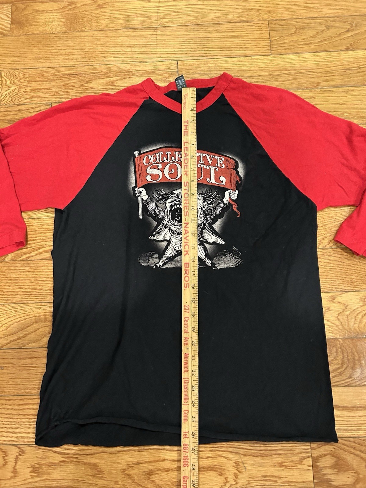 Collective Soul Band Shirt Mens L Tultex Raglan Baseball Tee Tour Discography gallery