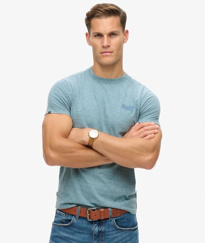 Superdry T Shirt Mens Crew Neck Short Sleeve Essential Logo Black Blue Khaki Red gallery