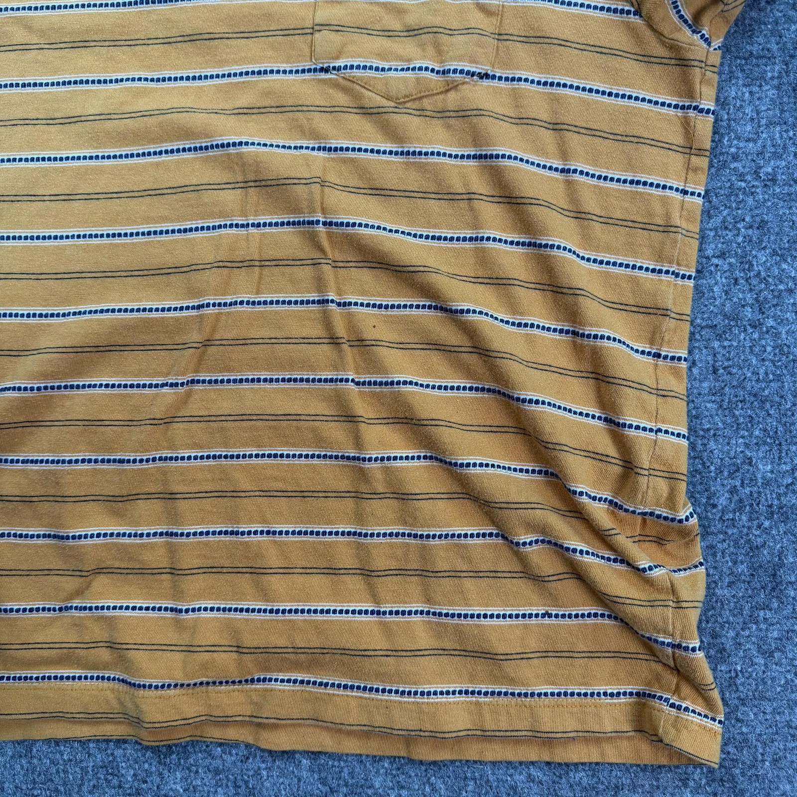 Corridor New York Shirt Mens Medium Yellow NYC Stripe Pocket Tee India Jersey gallery