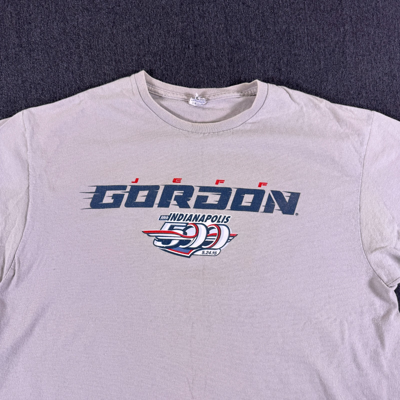 Delta Pro Weight Mens White Jeff Gordon 99th Indianapolis 500 T-Shirt Size Large gallery