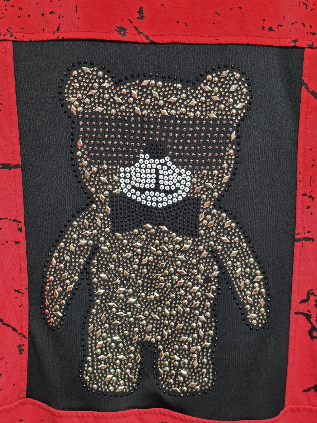 Lucky Apache T -Shirt Rhinestone Beaded Teddy Bear Sz 3XL Streetwear NWOT gallery