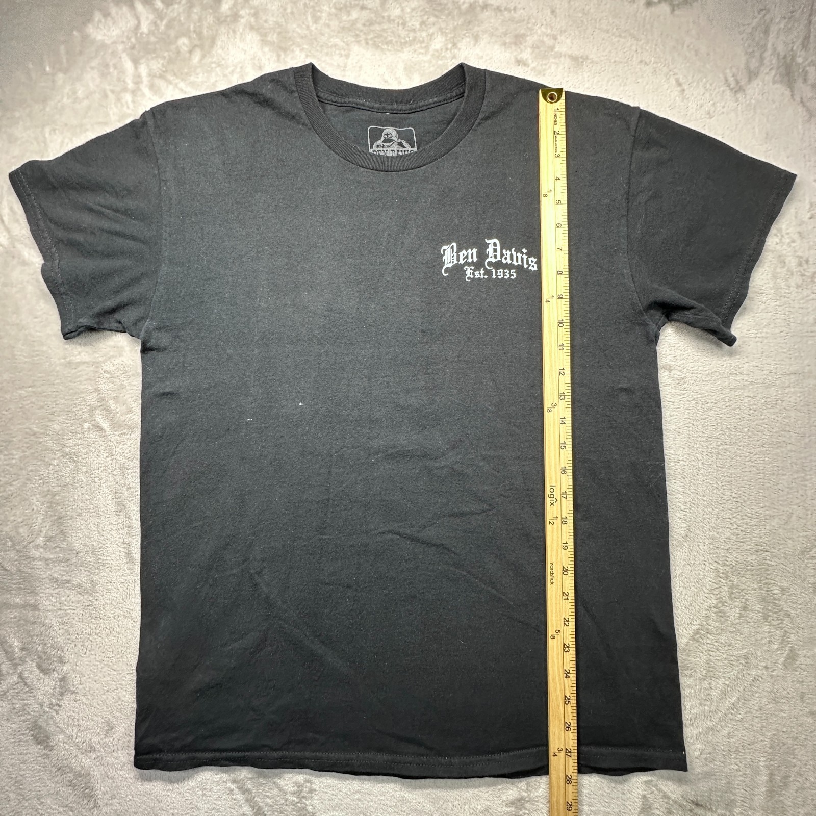 Ben Davis Paisley T Shirt Mens Large Black Cotton Graphic Print Back Classic Fit gallery