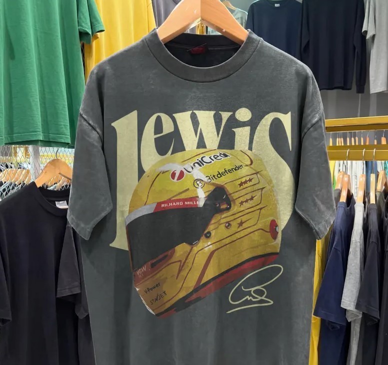 Lewis Hamilton F1 Racing Shirt, Vintage Formula 1 chacoal shirt AN70732