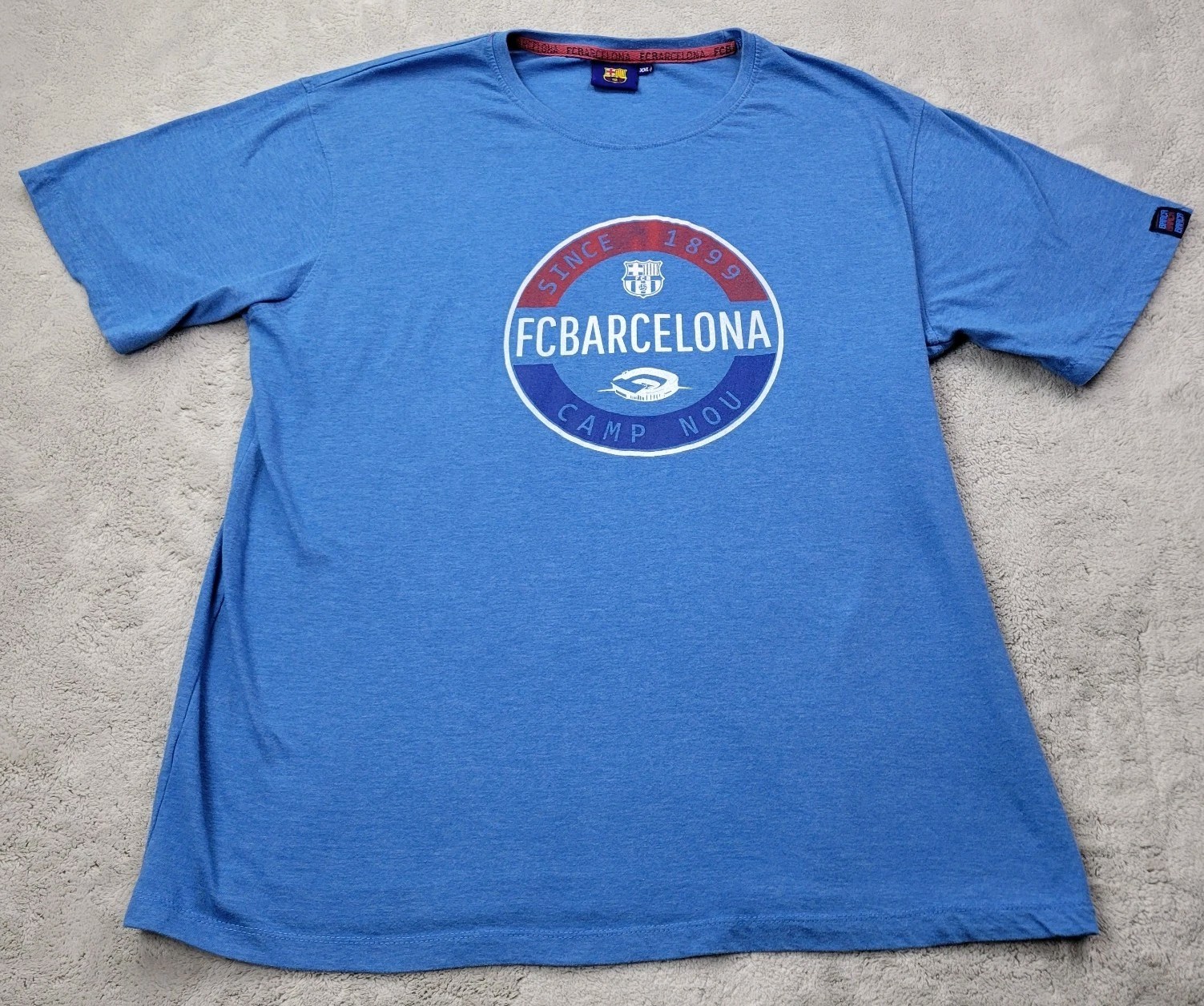FC Barcelona T Shirt Mens XXL Blue Short Sleeve Camp Nou Stadium Tee Soccer gallery