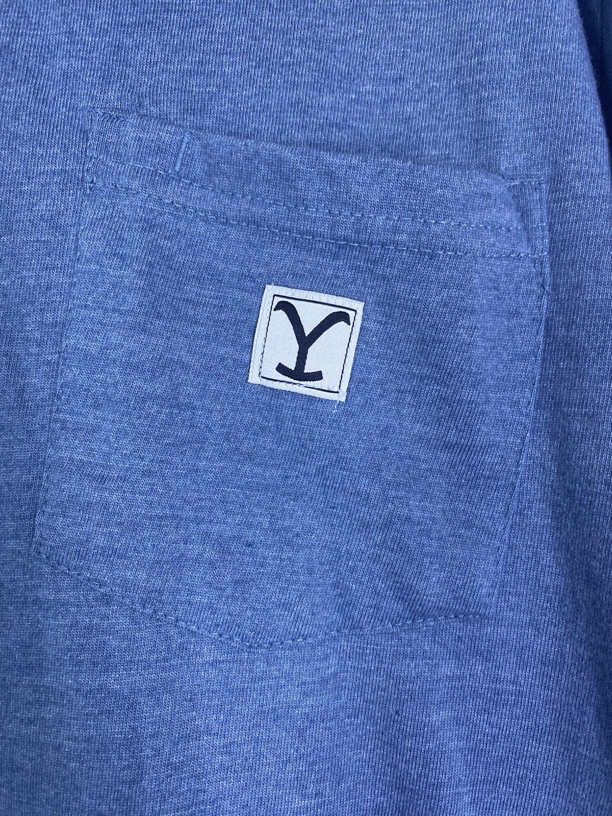 Yellowstone T Shirt Mens Large Blue Short Sleeve Crew Neck Outdoor Nature Park gallery