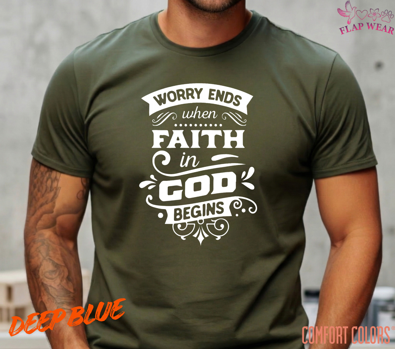Unisex Worry Ends When Fai T-Shirt, Men T shirt,Women T shirt Gift Christian Top gallery