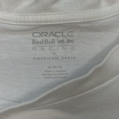 Oracle Red Bull X American Eagle Boxy Fit Racing Race Cars White T-Shirt Sz M