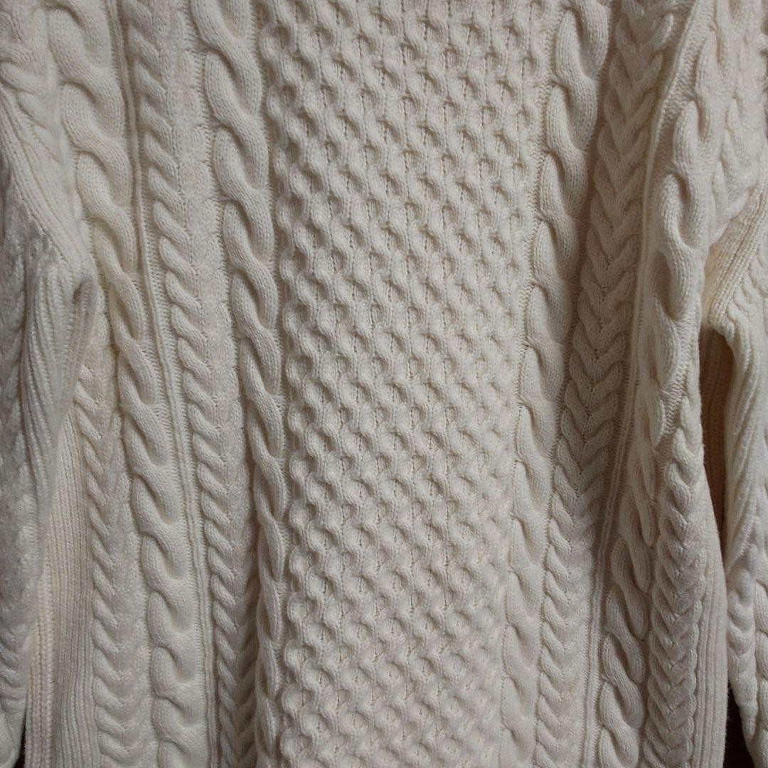 Diesel Aran pattern thick knit with drawstring hem, nylon x wool. gallery