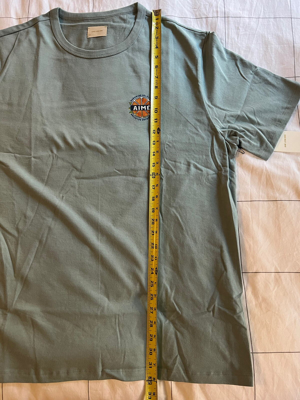 Aime Leon Dore ALD Orange Stamp Tee in Tourmaline T-Shirt SS23 Mens Size XXL gallery