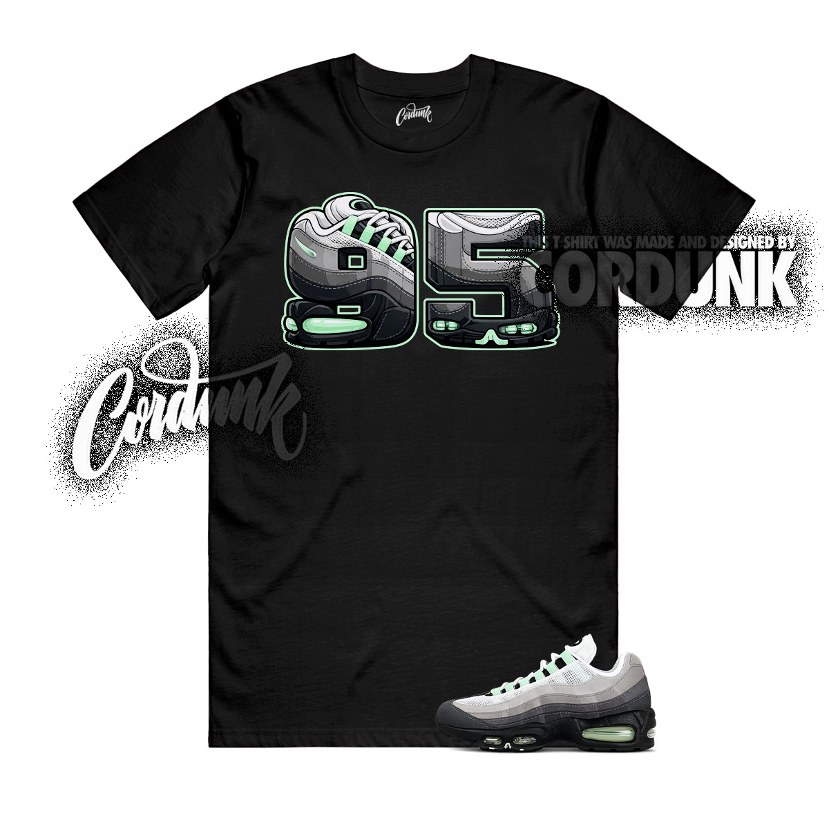 Air Max 95 Fresh Mint OG Big Bubble Green Foam Grey T Shirt Match V3 gallery