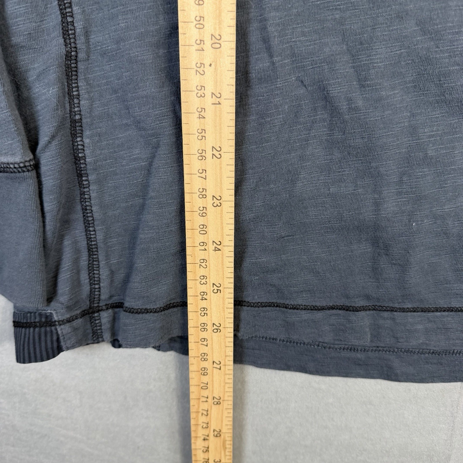 Carbon 2 Cobalt Henley Shirt Mens Large Gray Long Sleeve Button Pullover gallery