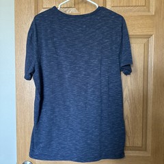 Marc Anthony Men’s Large Luxury Tee Shirt Medium Blue, Short Sleeve Cotton Blend