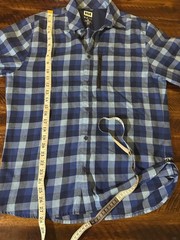 Helly Hansen Plaid Button Down Shirt Men M Blue Outdoor Hiking Flannel
