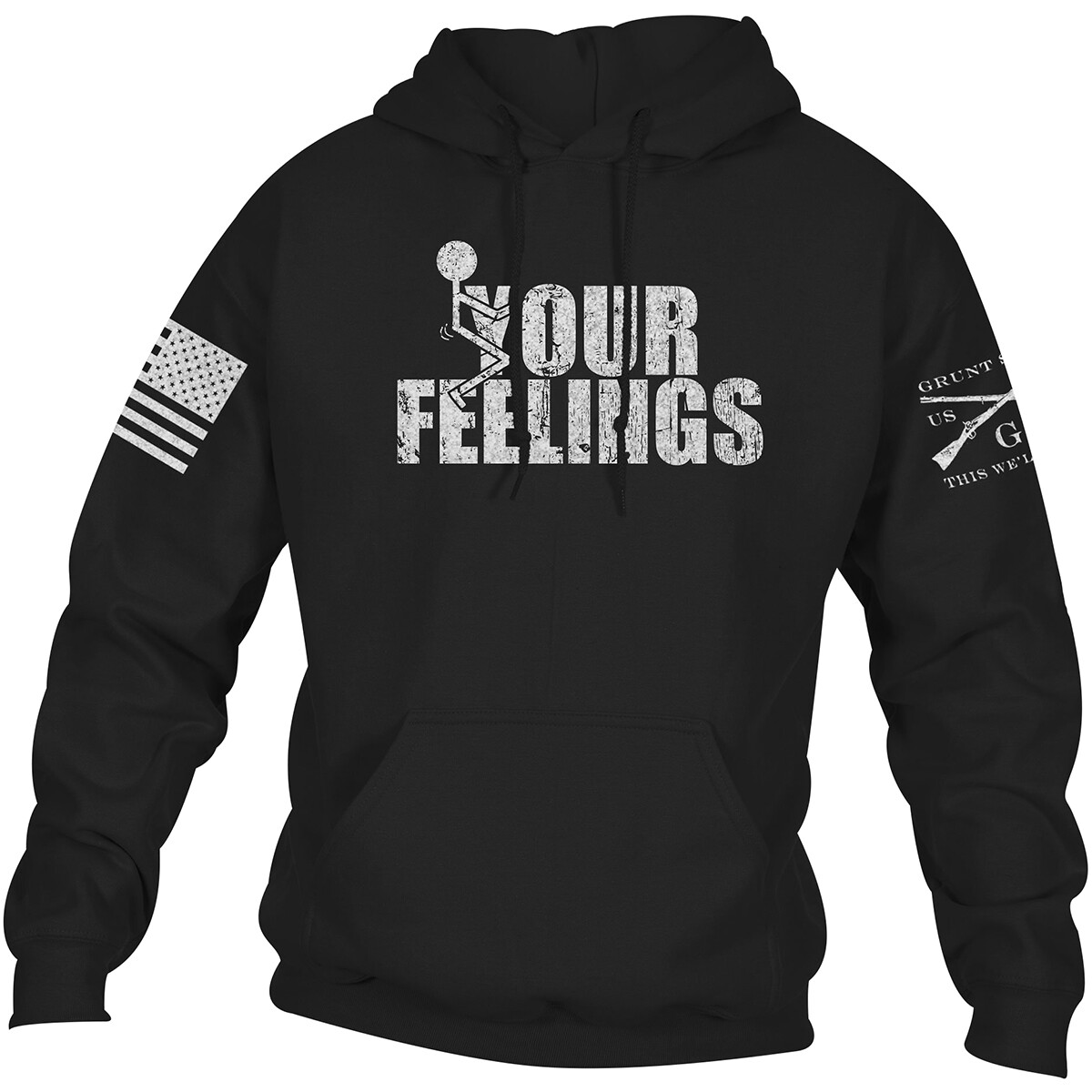 Grunt Style Fck Your Feelings Pullover Hoodie - Black gallery
