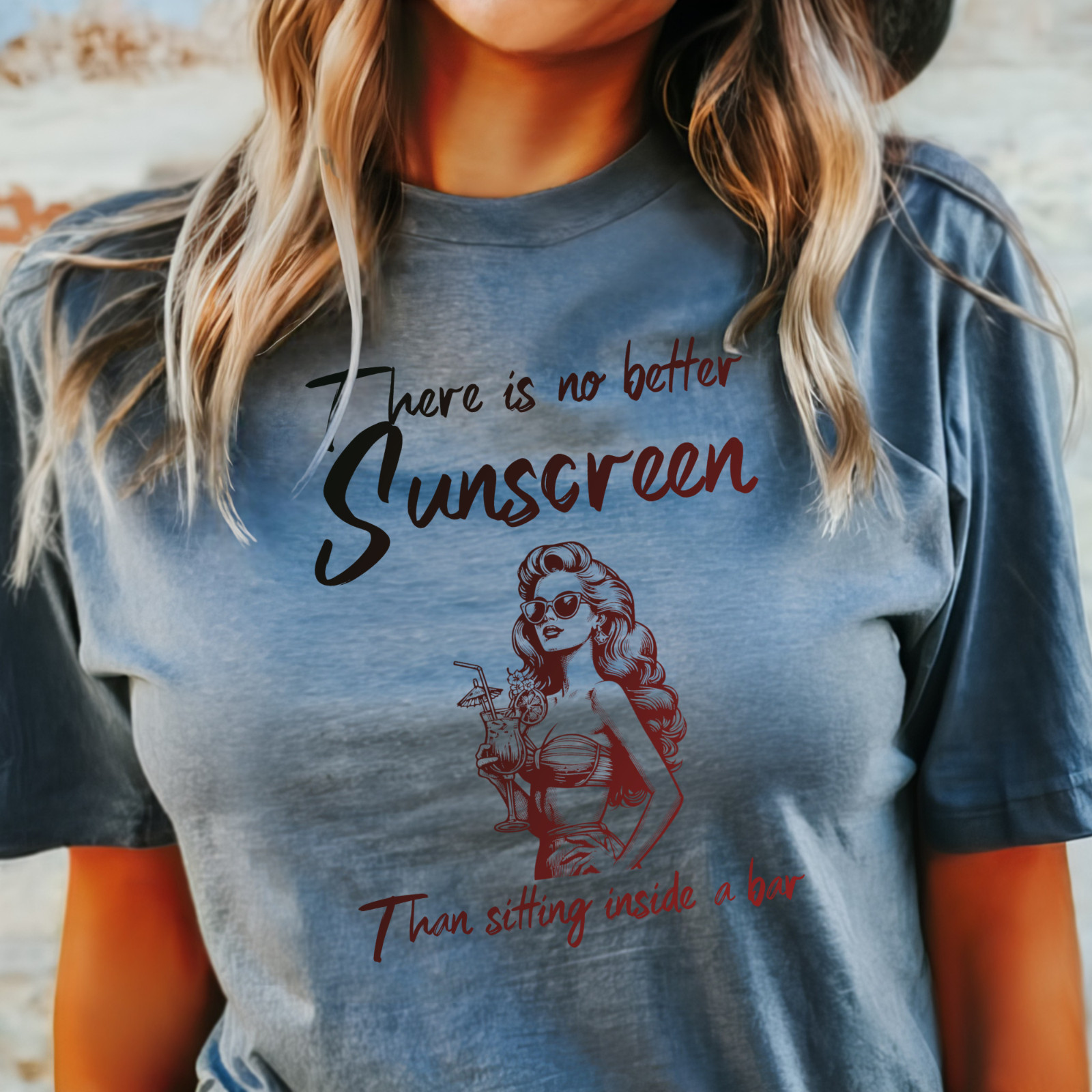 There Is No Better Sunscreen T-Shirt | Retro Pinup Suncare Design, Sassy Bar Tee gallery