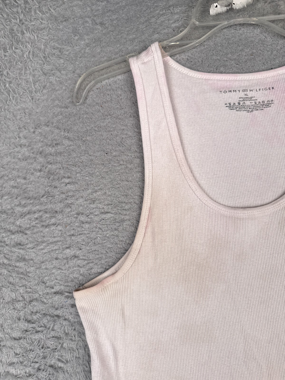 Tommy Hilfiger Shirt Adult Extra Large White Tank Sleeveless Scoop Neck gallery