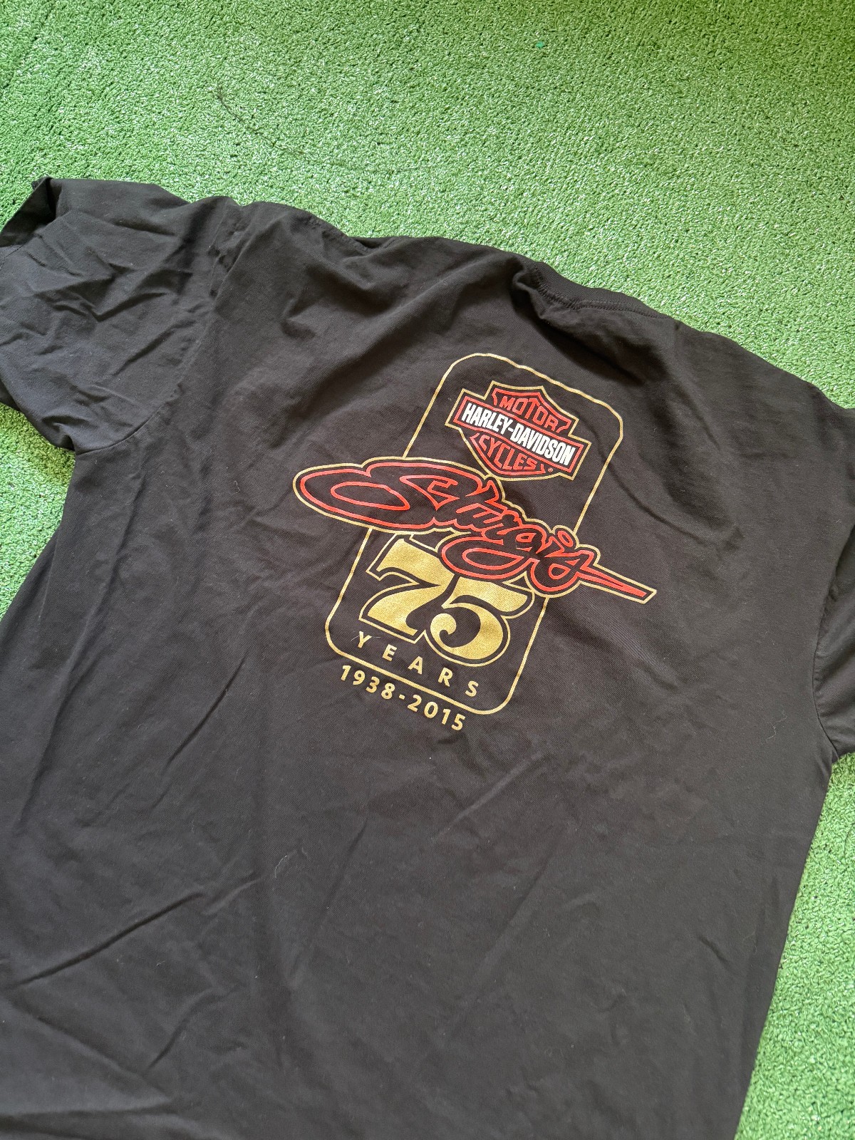 Harley-Davidson Motorcycles T-Shirt Mens 2XL Sturgis 75 Years Anniversary Black