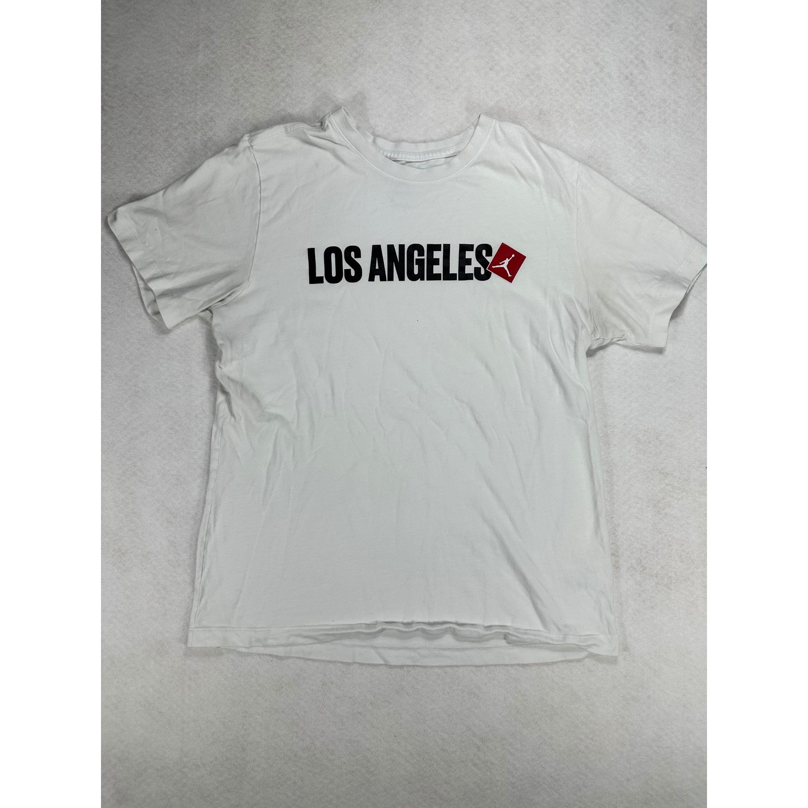 Jordan Mens Los Angeles Jumpman Graphic T-Shirt White Large Standard Fit