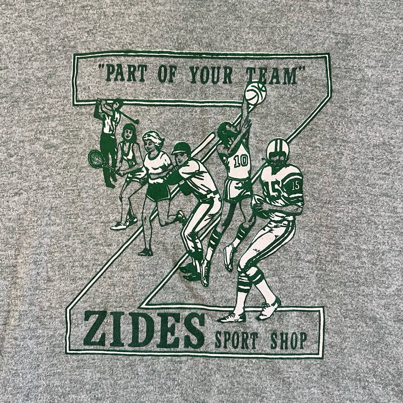 Vintage 1970s Russell Athletic Gold Label Zides Sports Ringer T-Shirt Green - L gallery