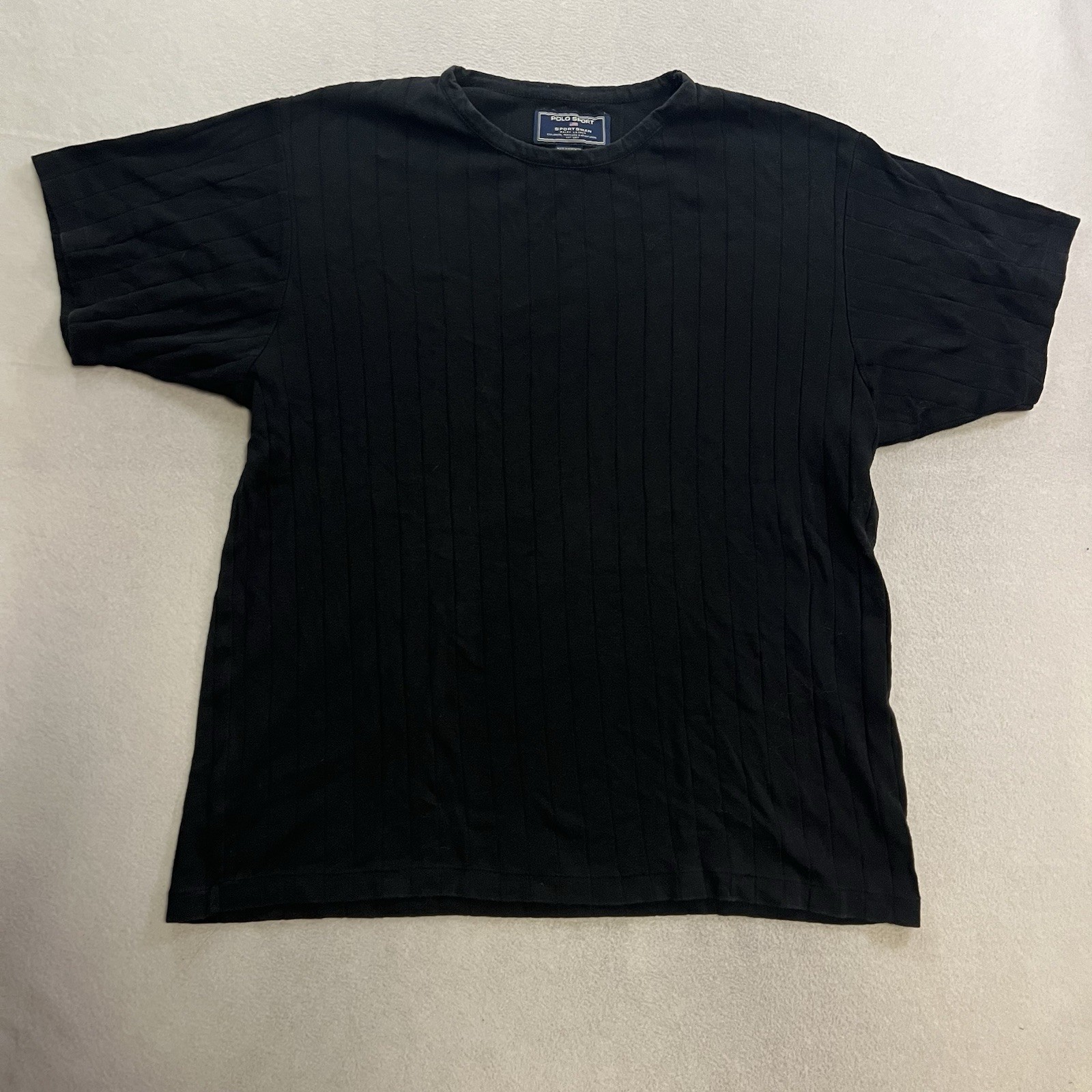Vintage 90s Polo Sport Ralph Lauren T-Shirt Men’s Large Black Ribbed Sportsman gallery