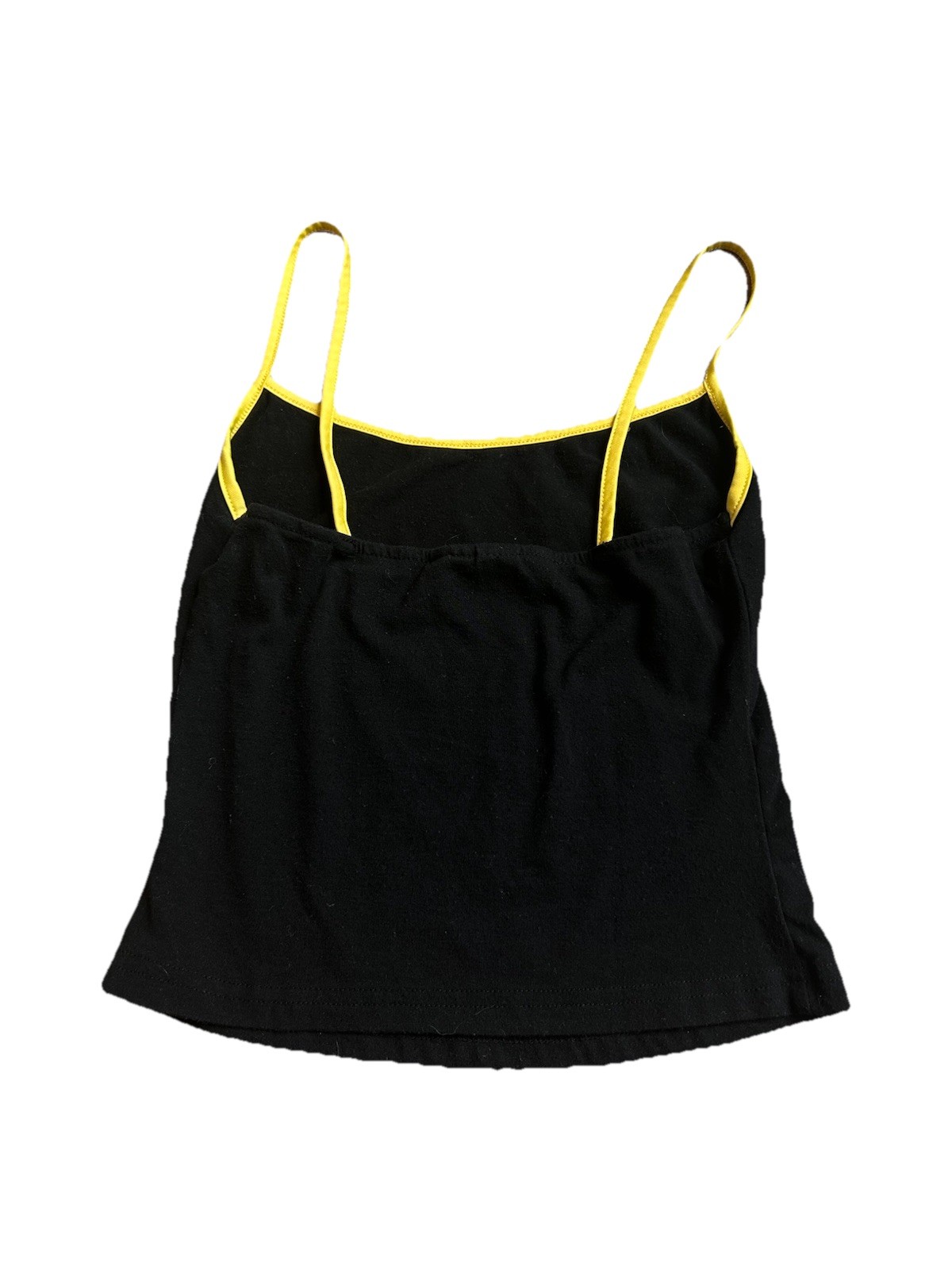 Y2K Batman Logo Cami Tank Top Black Yellow DC Comics Size Small 2000s Vintage DC gallery