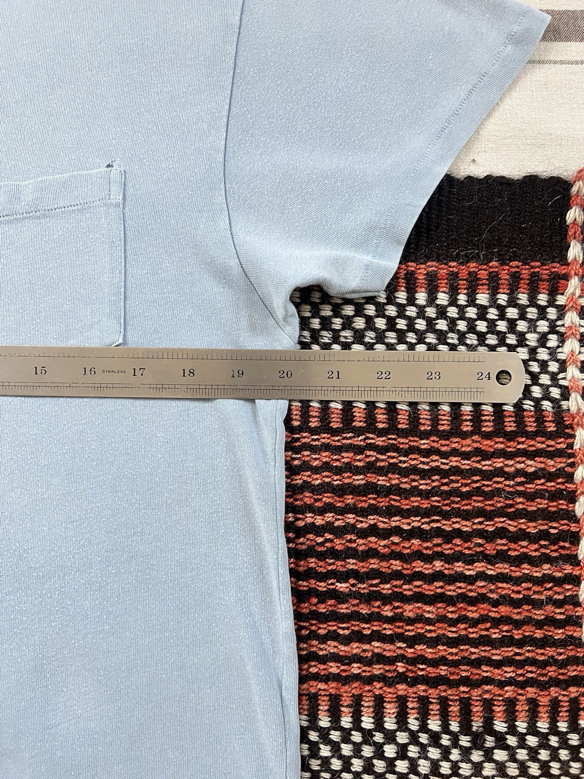 Levi's LVC T-Shirt 50s Sportswear M Single Stitch Pocket 2012 Light Blue Vintage gallery