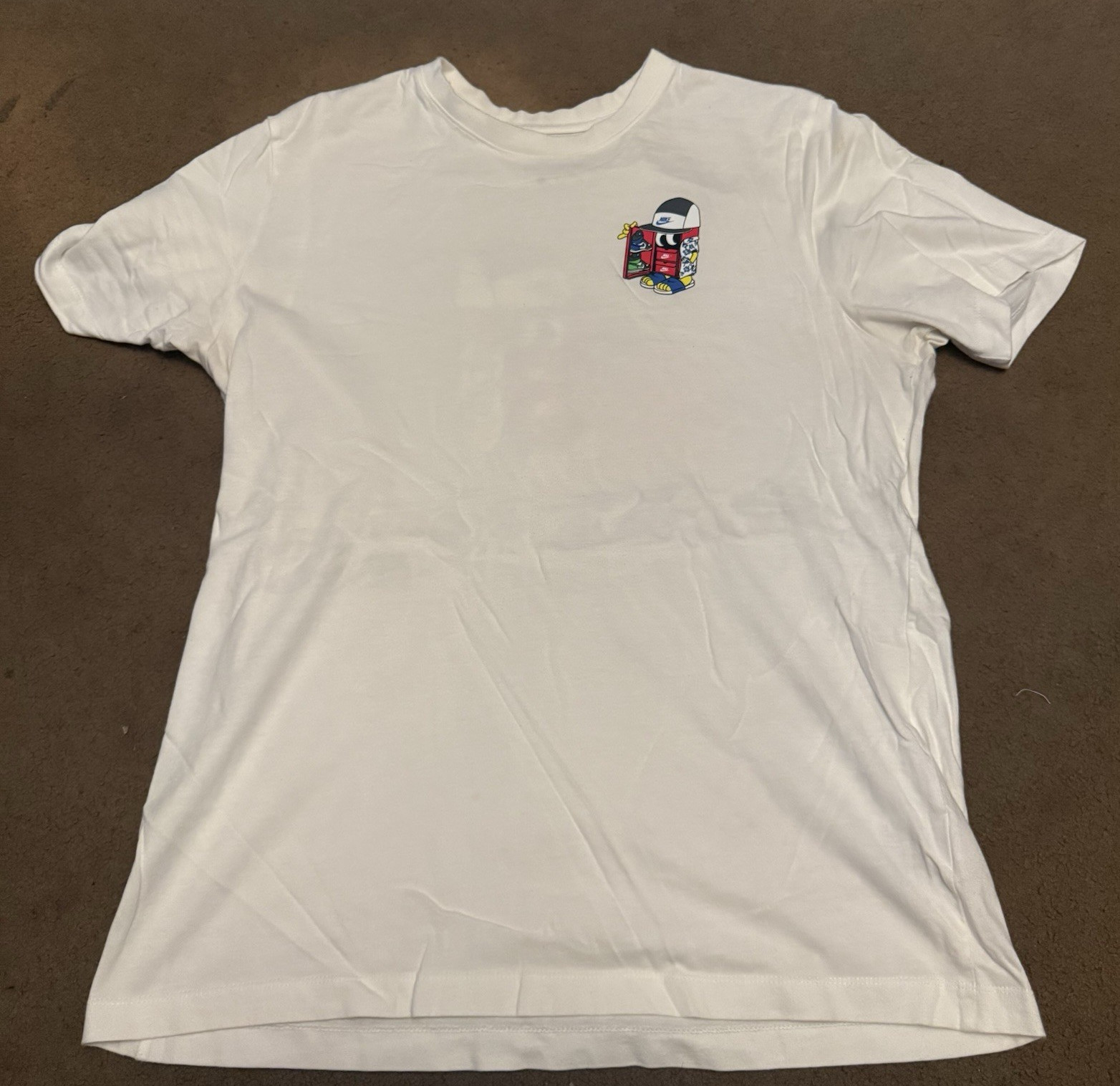 Nike The Nike Tee Men's Graphic Shoebox Cotton Knit Crew Neck T-Shirt White L gallery