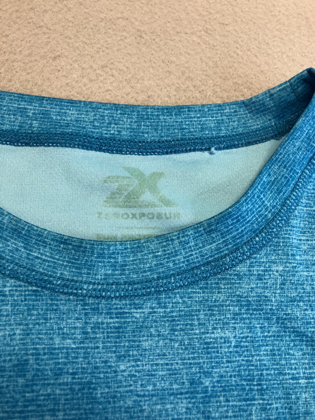 ZeroXposure Shirt Men's Large Extra Blue Heather Knit Casual Activewear gallery