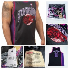 Strivers Row Jersey 2XL Men’s Red Black Purple Limited Premium Tank Top Wolf NWT