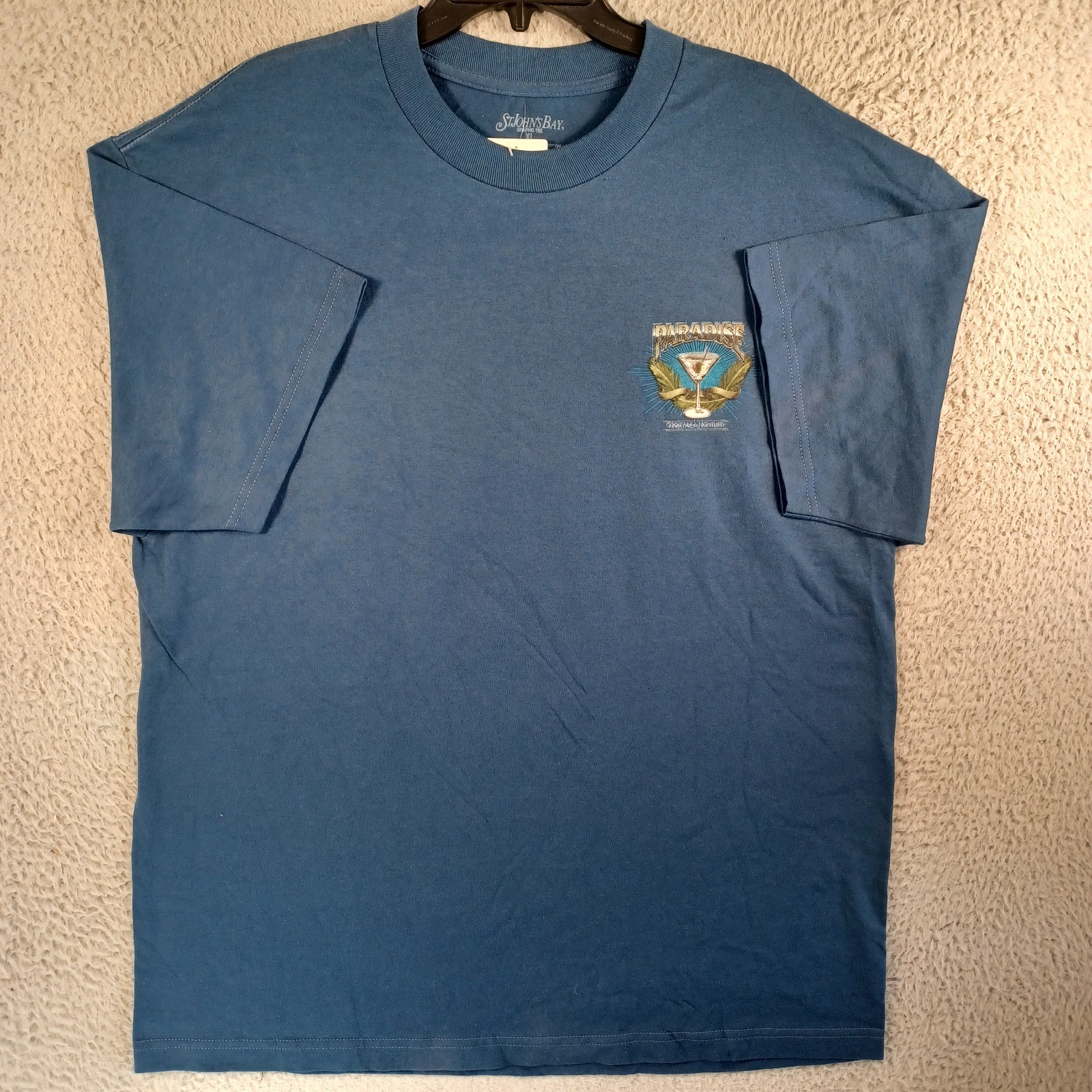 Paradise Cantina Lounge Cocktails & Nightlife Mens T-Shirt Size XL St. Johns Bay