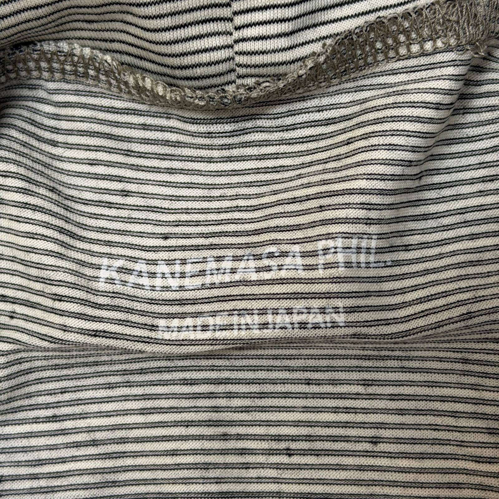 Unused KANEMASA PHIL. 25AW 36G WOOL STRIPE TURTLE NECK beige XL （17578M） gallery
