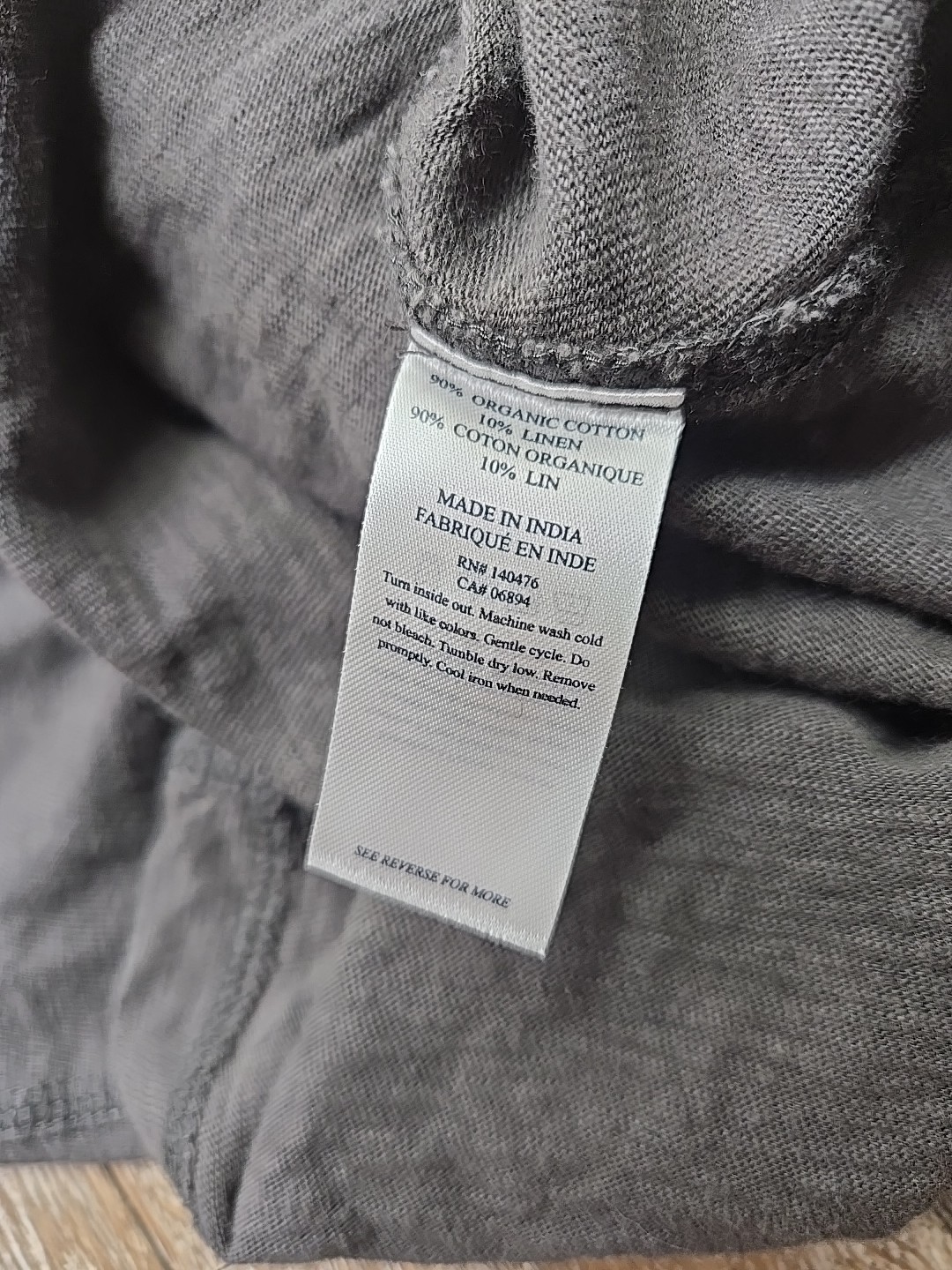 Faherty Men''s L Green Short Sleeve Henley T-Shirt Organic Linen Cotton Blend gallery
