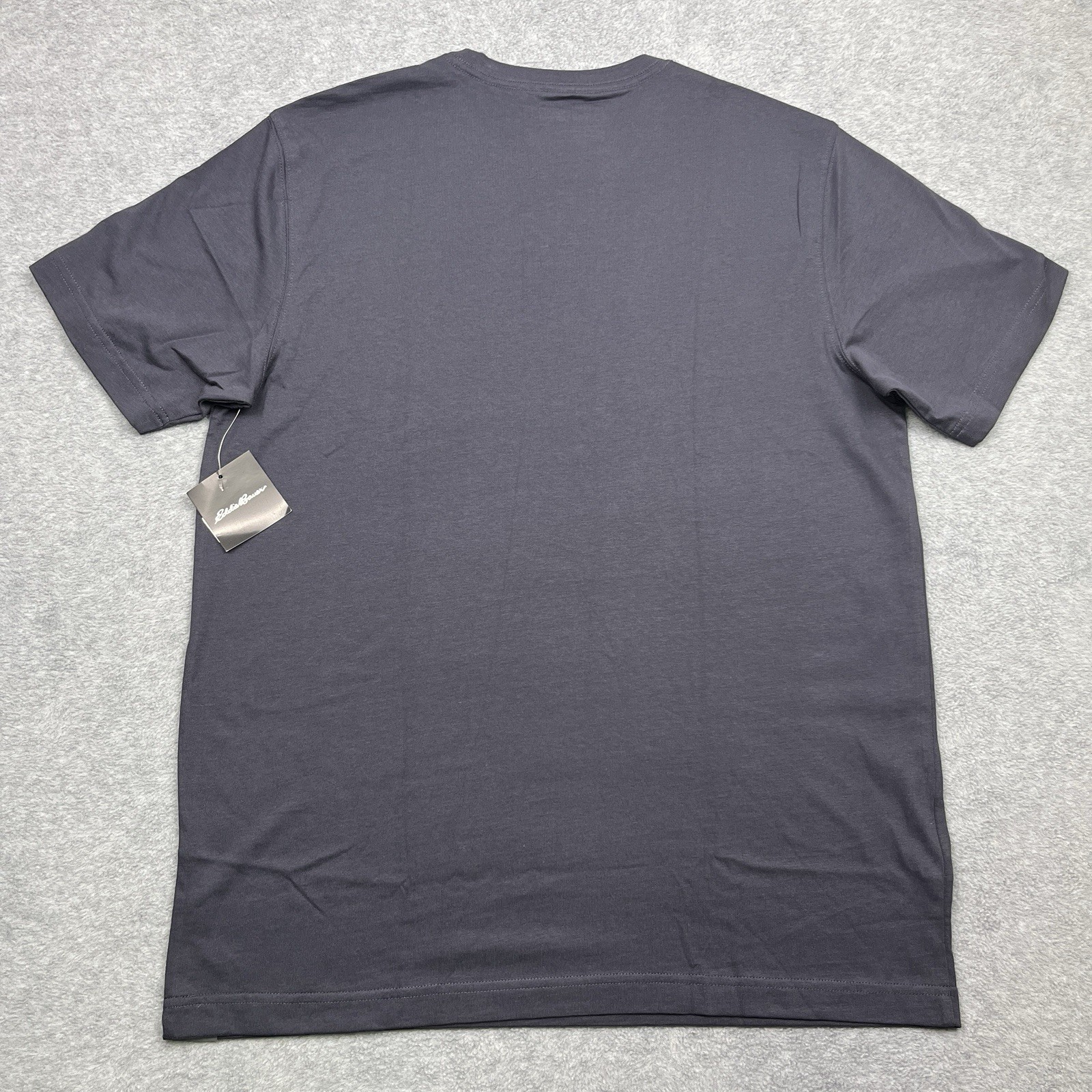 NWT Eddie Bauer Men's Medium T-Shirt Pocket Midnight Navy Crewneck Short Sleeve gallery