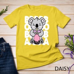 Koala Drinking Boba Cute Kawaii Bubble Tea Dark Unisex T-shirt