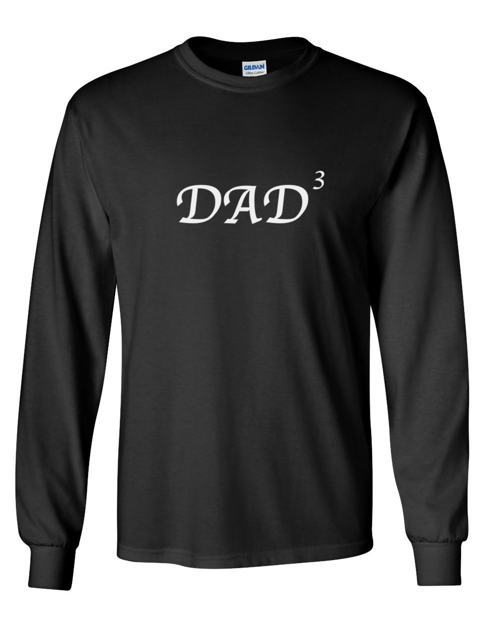 Long Sleeve Dad Of 3 Shirt Daddy x3 Fathers Day Pregnancy Announcement Christmas gallery
