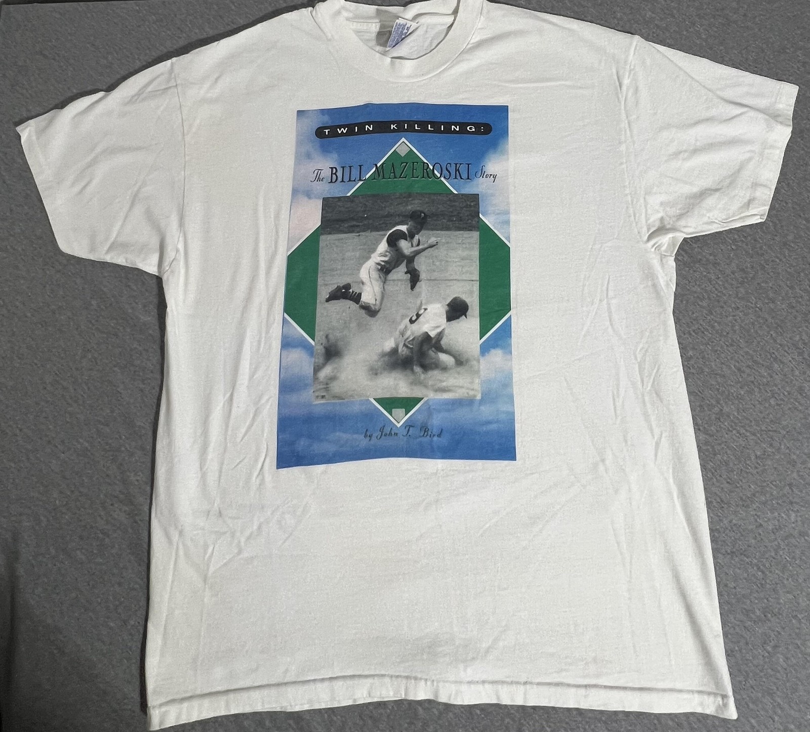 Vintage Bill Mazeroski Shirt Mens XL White Twin Killing Graphic Baseball MLB 90s gallery