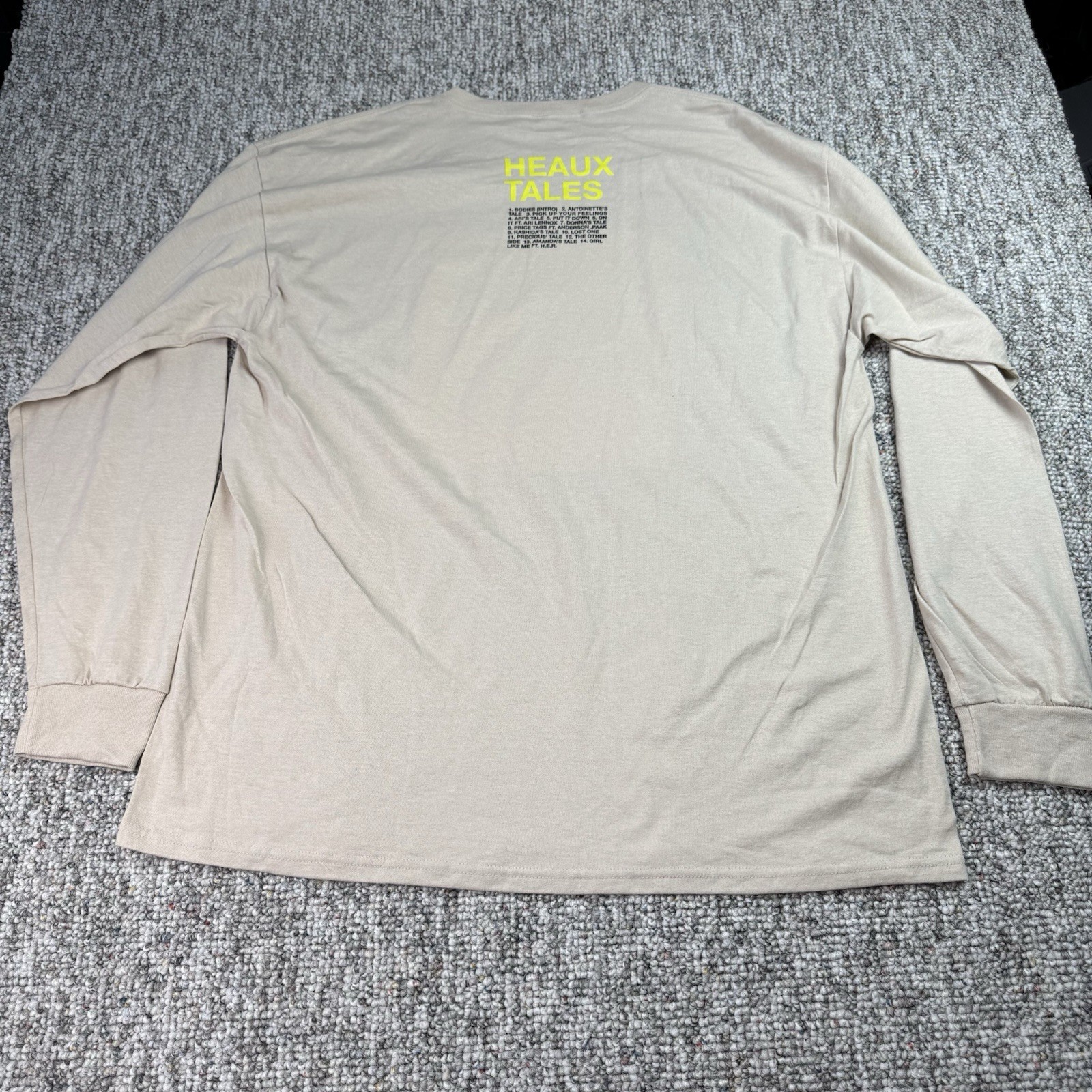 The Thread Shop Shirt Mens XL Jazmine Sullivan Heaux Tales Long Sleeve Beige gallery