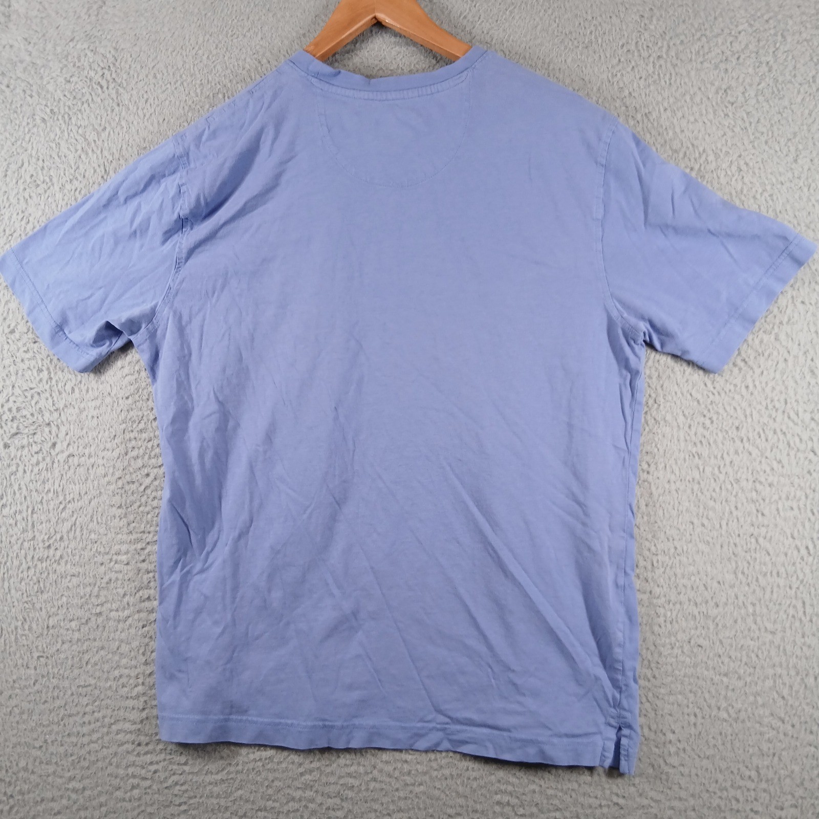 Greg Norman Short Sleeve Graphic Tee Shark Logo Cotton Shirt Size M Periwinkle gallery