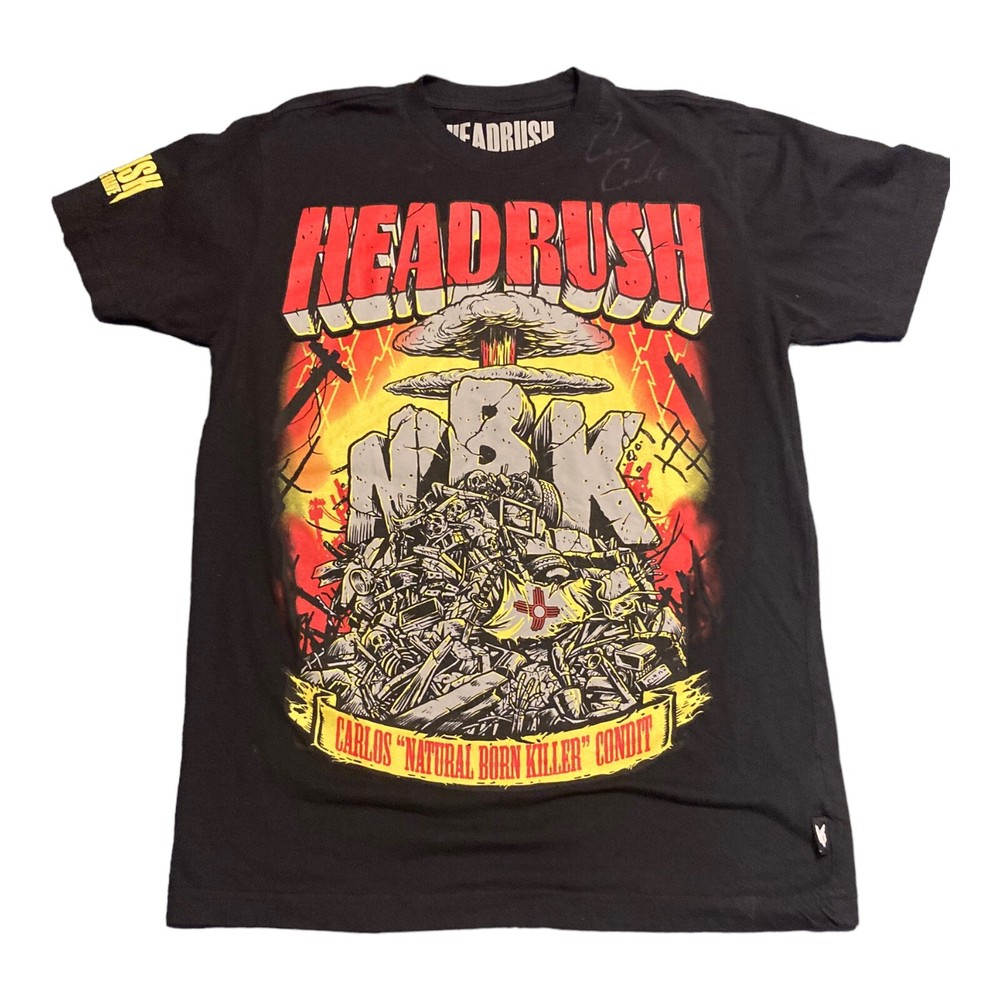 HeadRush Carlos Condit T-Shirt NBK – Small Signed Fortune Favors The Brave